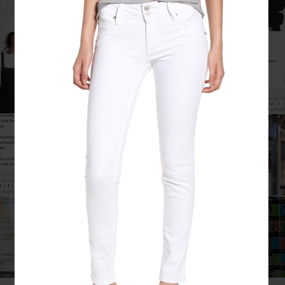Hudson Collins White Skinny Jeans size 26